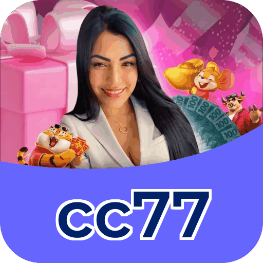 Interface do aplicativo cc77 mostrando jogos disponíveis no iOS e Android